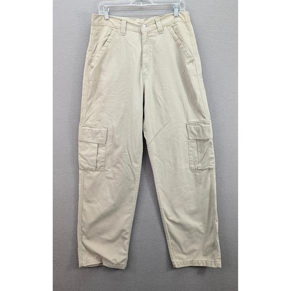 Levis Silvertab Khaki Cargo Pants Men's Size 32x34 Baggy 90s Y2K Skater Cotton - Picture 1 of 10